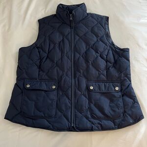 Talbots Dark Blue Quilted Vest